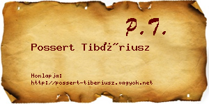 Possert Tibériusz névjegykártya